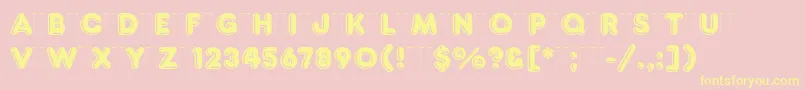 FrankfurterHighlightPlain Font – Yellow Fonts on Pink Background