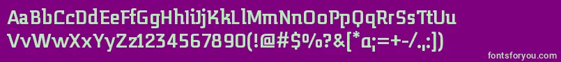 MidnightkernboyBold-fontti – vihreät fontit violetilla taustalla