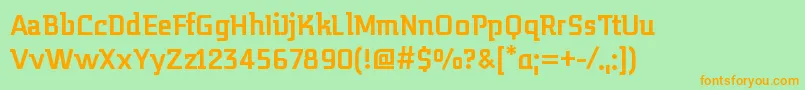 MidnightkernboyBold Font – Orange Fonts on Green Background