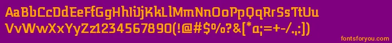 MidnightkernboyBold Font – Orange Fonts on Purple Background