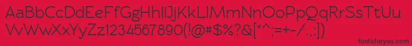 Rawengulkdemibold Font – Black Fonts on Red Background