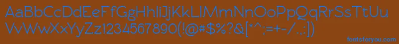 Шрифт Rawengulkdemibold – синие шрифты на коричневом фоне