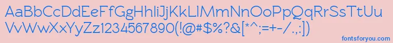 Rawengulkdemibold Font – Blue Fonts on Pink Background