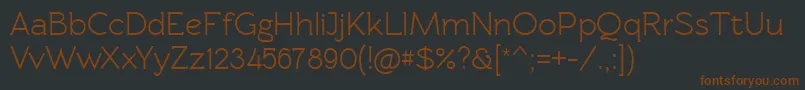 Rawengulkdemibold Font – Brown Fonts on Black Background