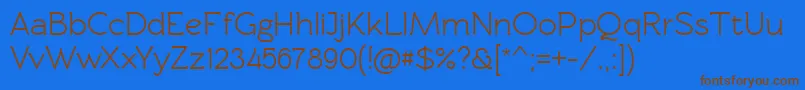 Rawengulkdemibold Font – Brown Fonts on Blue Background