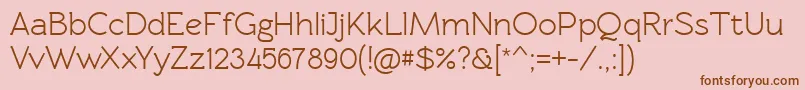 Rawengulkdemibold Font – Brown Fonts on Pink Background