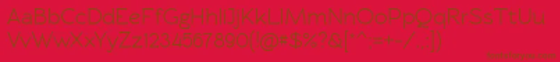 Rawengulkdemibold Font – Brown Fonts on Red Background