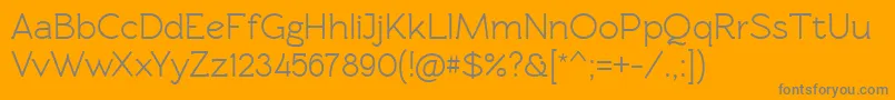Rawengulkdemibold Font – Gray Fonts on Orange Background