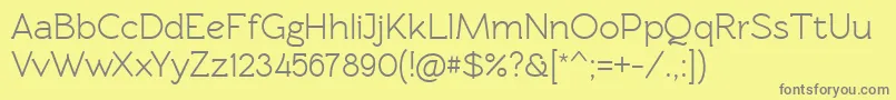 Rawengulkdemibold Font – Gray Fonts on Yellow Background