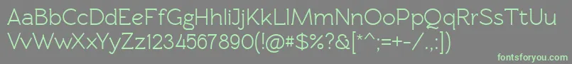 Rawengulkdemibold Font – Green Fonts on Gray Background