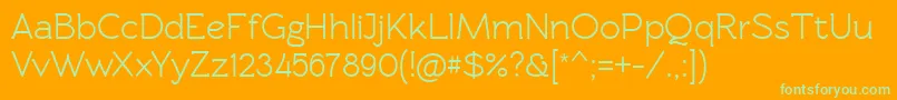 Rawengulkdemibold Font – Green Fonts on Orange Background