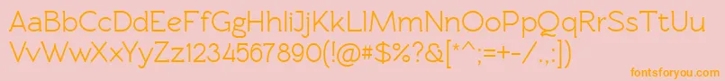 Rawengulkdemibold Font – Orange Fonts on Pink Background