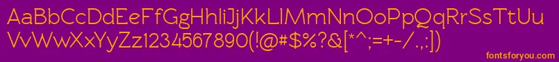 Rawengulkdemibold Font – Orange Fonts on Purple Background