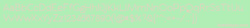 Rawengulkdemibold Font – Pink Fonts on Green Background