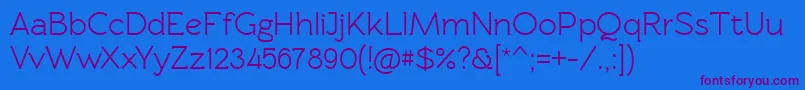 Rawengulkdemibold Font – Purple Fonts on Blue Background