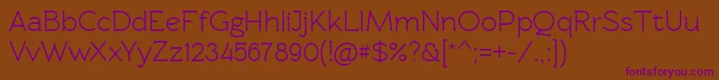 Rawengulkdemibold Font – Purple Fonts on Brown Background