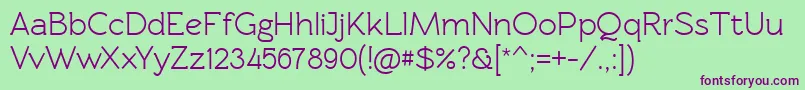 Rawengulkdemibold Font – Purple Fonts on Green Background