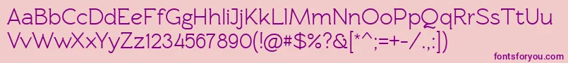 Rawengulkdemibold Font – Purple Fonts on Pink Background
