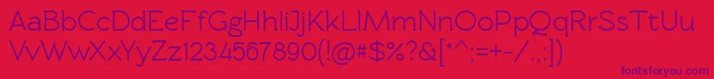 Rawengulkdemibold Font – Purple Fonts on Red Background