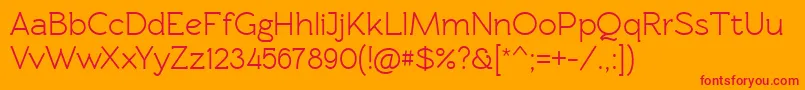 Rawengulkdemibold Font – Red Fonts on Orange Background