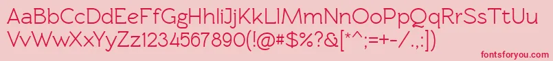 Rawengulkdemibold Font – Red Fonts on Pink Background