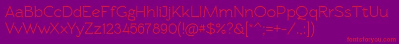 Rawengulkdemibold Font – Red Fonts on Purple Background