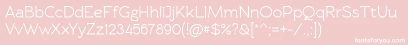Шрифт Rawengulkdemibold – белые шрифты на розовом фоне