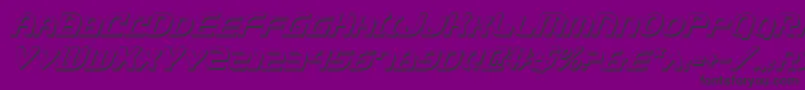 JannisariesShadowItalic-Schriftart – Schwarze Schriften auf violettem Hintergrund