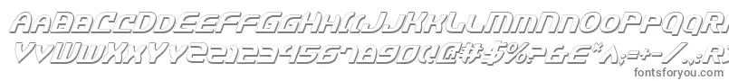 JannisariesShadowItalic Font – Gray Fonts on White Background