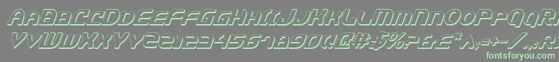 JannisariesShadowItalic Font – Green Fonts on Gray Background