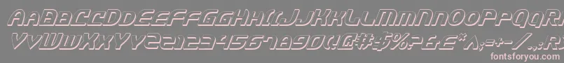 JannisariesShadowItalic Font – Pink Fonts on Gray Background