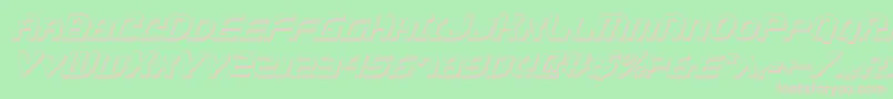 JannisariesShadowItalic Font – Pink Fonts on Green Background