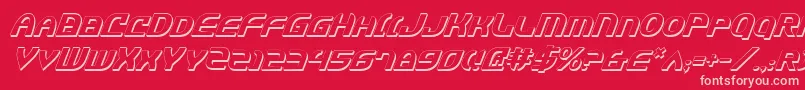 JannisariesShadowItalic Font – Pink Fonts on Red Background