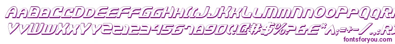 JannisariesShadowItalic Font – Purple Fonts on White Background