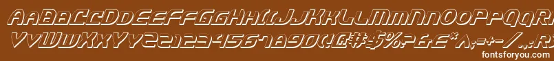 JannisariesShadowItalic Font – White Fonts on Brown Background