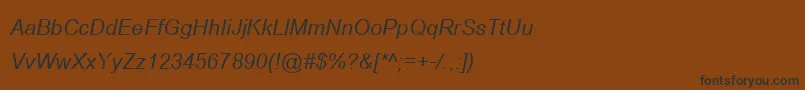 BrowalliaNewItalic Font – Black Fonts on Brown Background