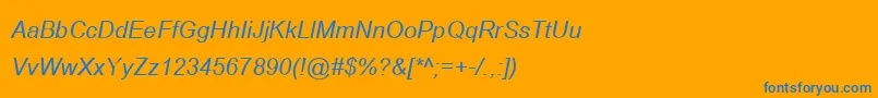 BrowalliaNewItalic Font – Blue Fonts on Orange Background