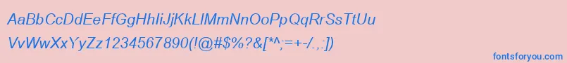 BrowalliaNewItalic Font – Blue Fonts on Pink Background