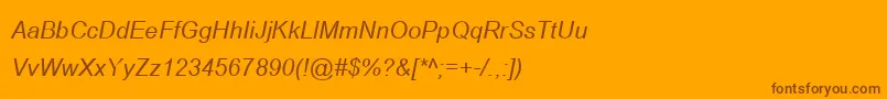 Шрифт BrowalliaNewItalic – коричневые шрифты на оранжевом фоне