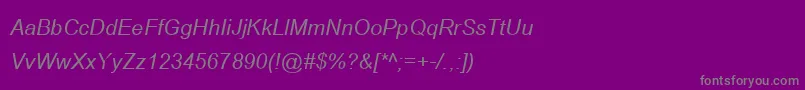 BrowalliaNewItalic Font – Gray Fonts on Purple Background
