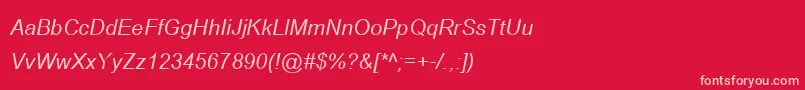 BrowalliaNewItalic Font – Pink Fonts on Red Background