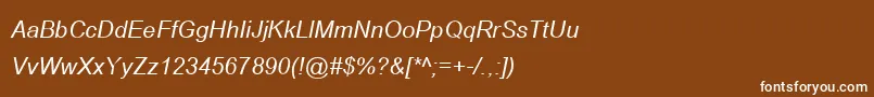Подробнее о шрифте BrowalliaNewItalic Шрифт BrowalliaNewItalic – белые шрифты на коричневом фоне