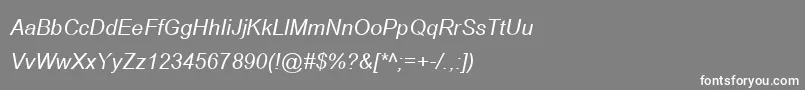 フォントBrowalliaNewItalic – 灰色の背景に白い文字