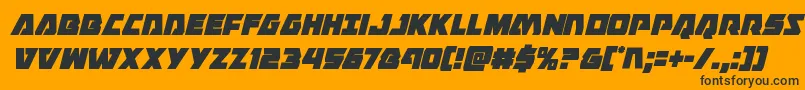 Eaglestrikecondital Font – Black Fonts on Orange Background