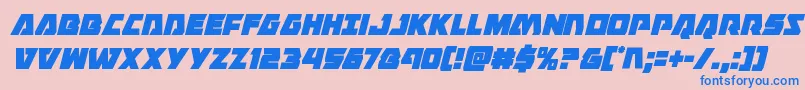 Eaglestrikecondital Font – Blue Fonts on Pink Background
