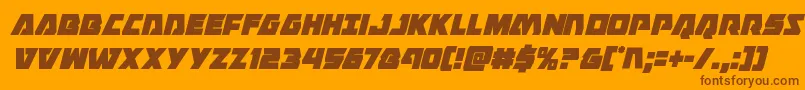 Eaglestrikecondital Font – Brown Fonts on Orange Background