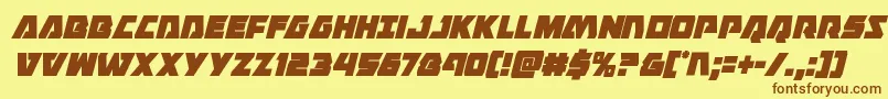 Eaglestrikecondital Font – Brown Fonts on Yellow Background