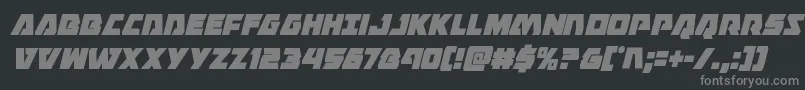 Eaglestrikecondital Font – Gray Fonts on Black Background