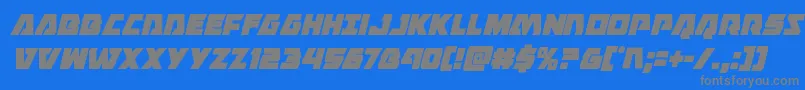 Eaglestrikecondital Font – Gray Fonts on Blue Background