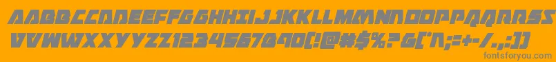 Eaglestrikecondital Font – Gray Fonts on Orange Background